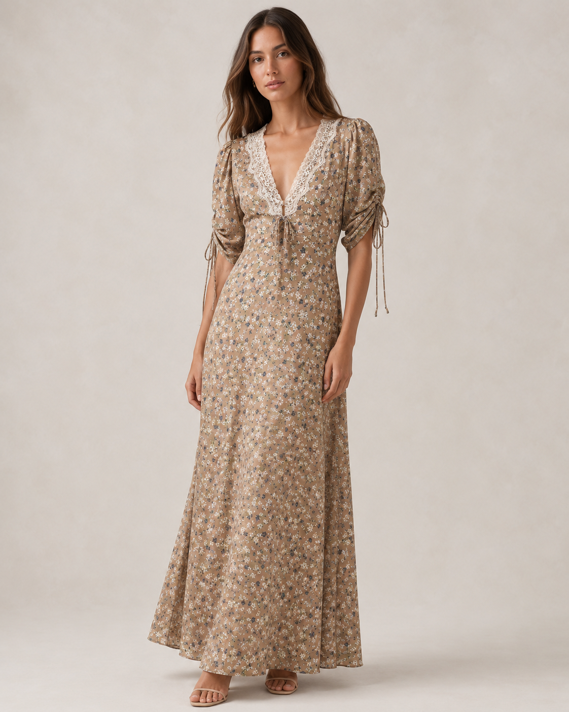 ChatGPT Image 4_08_2026, 17_34_00 VESTIDO COMPRIDO ESTAMPADO FLORAL COM RENDA IMPERIAL - Image 1