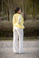 BLUSA AMARELA COM FOLHOS E MANGA FLUIDA PONTO CHIC - Image 5