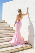 VESTIDO COMPRIDO ROSA RENDADO PONTO CHIC - Image 5