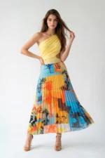 BODY AMARELO DRAPEADO COM ABERTURA LATERAL SAHOCO - Image 2