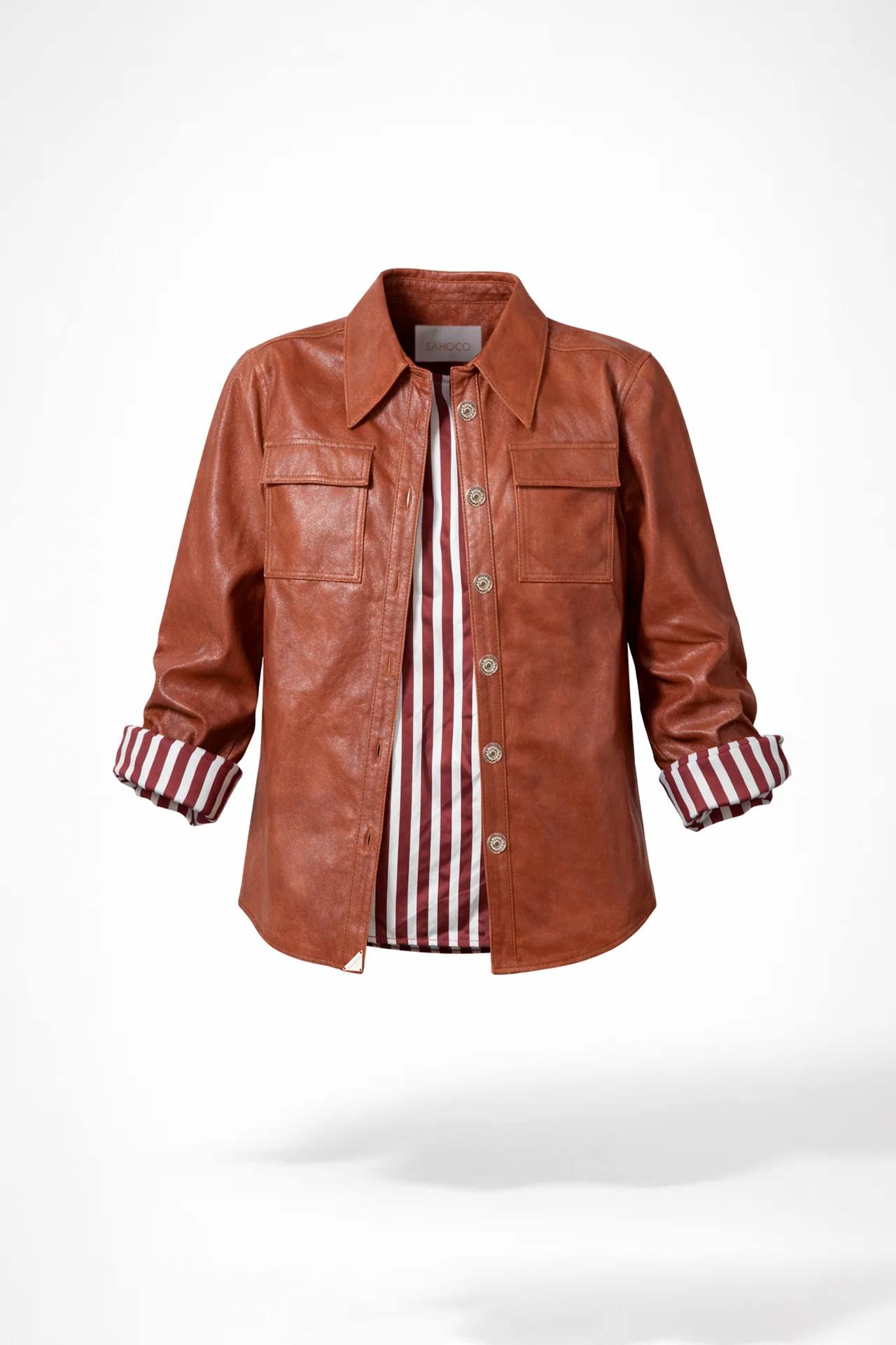 SAHOCO-SS26-9_1 CAMISA CASTANHA EM PELE SAHOCO - Image 1