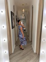 VESTIDO MIDI ESTAMPADO COM DRAPEADO PONTO CHIC - Image 3