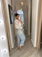 TOP EM RENDA BRANCO COM ENTRELACE PONTO CHIC - Image 4