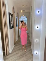 VESTIDO ROSA COM PREGAS RINASCIMENTO - Image 2