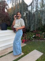 CALÇA DE GANGA DENIM ESCURO COM LENÇO NA CINTURA DIXIE - Image 4