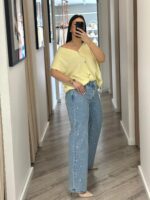 CALÇA DE GANGA COM APLICAÇÕES EM CORAÇÃO PONTO CHIC - Image 3