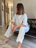 CONJUNTO CINZA COM SWEAT E CALÇA COM FAIXA LATERAL PONTO CHIC - Image 5