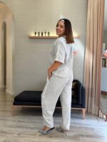 CONJUNTO CINZA COM SWEAT E CALÇA COM FAIXA LATERAL PONTO CHIC - Image 8