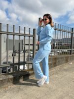 CONJUNTO AZUL CLARO COM SWEAT COM CAPUZ E CALÇA PONTO CHIC - Image 3