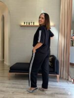 CONJUNTO PRETO COM SWEAT E CALÇA COM FAIXA LATERAL PONTO CHIC - Image 3