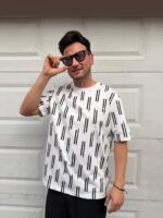 T SHIRT BRANCA COM PADRÃO DUPLA RISCA ANTONY MORATO