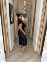 VESTIDO CAMISEIRO EM GANGA ESCURA COM FRANZIDO MISS YOU - Image 4