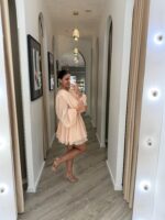 VESTIDO ROSA BEBÉ FLUIDO COM MANGA BALONADA IMPERIAL - Image 6