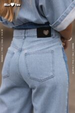 CALÇA DE GANGA CLARA COM DETALHE LATERAL EM CONTRASTE MISS YOU - Image 6