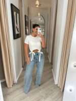 T-SHIRT BRANCA COM RECORTE E ATILHO FRONTAL IMPERIAL - Image 3