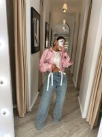 CASACO CROPPED ROSA COM FECHO FRONTAL E CINTURA AJUSTADA IMPERIAL - Image 2