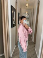 CASACO CROPPED ROSA COM FECHO FRONTAL E CINTURA AJUSTADA IMPERIAL - Image 4