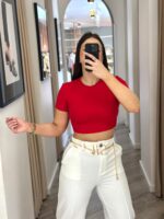 TOP VERMELHO PONTO CHIC