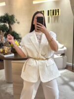 BLAZER BRANCO TEXTURADO COM BOTÕES IMPERIAL - Image 2