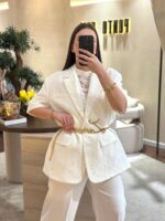 BLAZER BRANCO TEXTURADO COM BOTÕES IMPERIAL