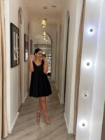 VESTIDO PRETO COM ALÇAS ONDULADAS DIXIE - Image 3