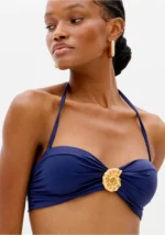 BIQUÍNI AZUL COM CONCHA DOURADA LANÇA PERFUME - Image 3