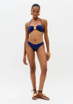 BIQUÍNI AZUL COM CONCHA DOURADA LANÇA PERFUME - Image 2