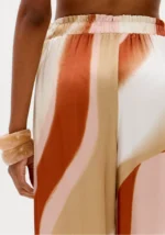 CALÇA ROSA E CAMEL ACETINADA FLUIDA LANÇA PERFUME - Image 4