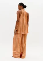 CALÇA ACETINADA RISCA CARAMELO LANÇA PERFUME - Image 2