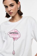 T-SHIRT BRANCA ESTAMPADO CÉREBRO IMPERIAL - Image 2