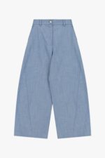 CALÇA AZUL DENIM DE CORTE AMPLO COM PINÇAS IMPERIAL - Image 4