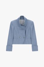 BLAZER CROPPED AZUL DENIM COM GOLA ESTRUTURADA IMPERIAL - Image 3