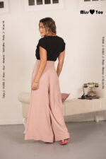 CALÇA PANTALONA ROSA COM PREGAS E BOTÕES MISS YOU - Image 2