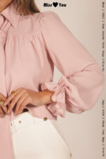 BLUSA COM LAÇO E DETALHE FRANZIDO ROSA MISS YOU - Image 3