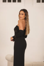 TOP PRETO DRAPEADO COM FIVELA DOURADA MISS YOU - Image 3