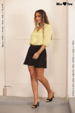 BLUSA AMARELO CLARO COM FOLHOS DECOTE EM V MISS YOU - Image 2