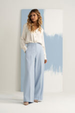 CALÇA AZUL WIDE LEG FLUIDA FERRACHE