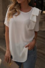 BLUSA BRANCA COM LAÇO NO OMBRO SILVINA CAMPOS - Image 2