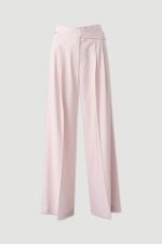 CALÇA ROSA WIDE LEG COM PREGAS EM XADREZ SUAVE FERRACHE - Image 3
