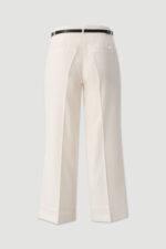 CALÇA CULOTTE BEGE COM CINTO CONTRASTE FERRACHE - Image 3