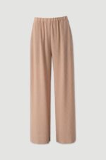 CALÇA BEGE FLUIDA COM CINTURA ELÁSTICA FERRACHE - Image 2