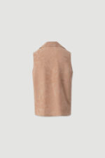 BLUSA TAUPE FLUIDA SEM MANGAS COM TEXTURA FERRACHE - Image 2