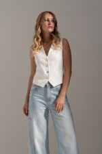 COLETE BRANCO DE ALFAITARIA FERRACHE