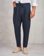 CALÇA DE LINHO AZUL ZOLF