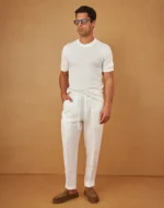 CALÇA DE LINHO OFF-WHITE ZOLF