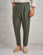 CALÇA DE LINHO VERDE MILITAR ZOLF