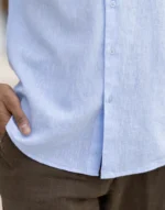 CAMISA DE LINHO GOLA ITALIANA AZUL CLARO ZOLF - Image 3