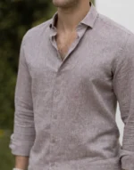 CAMISA DE LINHO GOLA ITALIANA CACAU ZOLF - Image 2