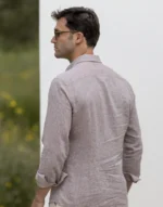 CAMISA DE LINHO GOLA ITALIANA CACAU ZOLF - Image 3