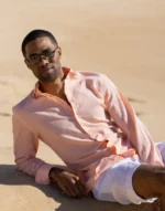 CAMISA DE LINHO GOLA ITALIANA CORAL ZOLF